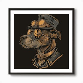 Steampunk Dog 3 Art Print