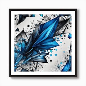 Abstract Blue Abstract Art Print