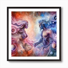 Saturn And Venus Art Print