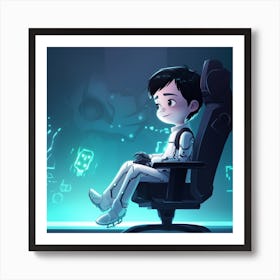 Boy In A Chair Art Print