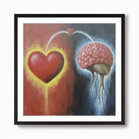 Heart And Brain 1 Art Print