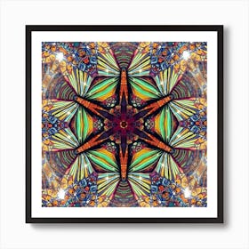 Butterfly Mandala 6 Art Print