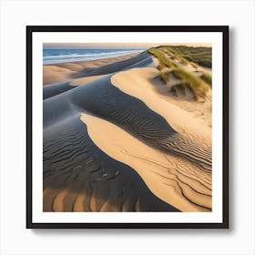 Sand Dunes At Sunset Art Print