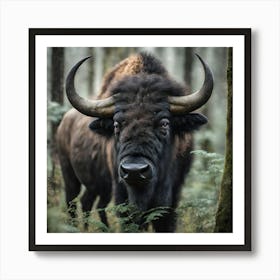 Bison In The Forest Art Print