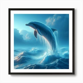 Jumping In The Ocean Art Print