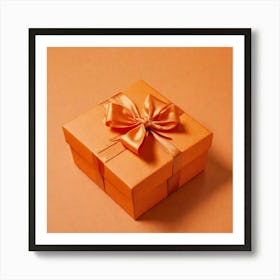 Orange Gift Box 4 Art Print