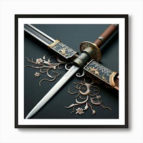 Samurai Sword Art Print