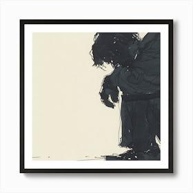 Sad Man Art Print