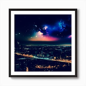 City At Night 18 Art Print