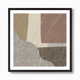 Earth Tone Large Abstract Square Art Print