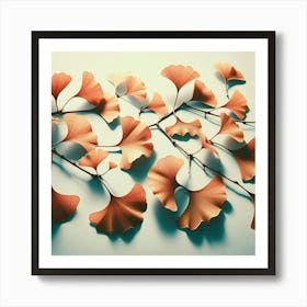 Aesthetic style, Tropical leaves of ginkgo biloba 3 Art Print
