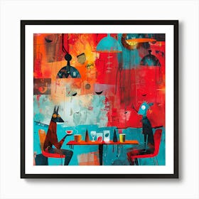 Night At The Bar 1 Art Print