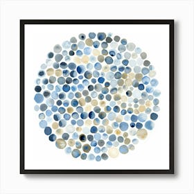 Blue Circles 35 Art Print