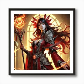 Kaida Flameheart Portrait 1 Art Print