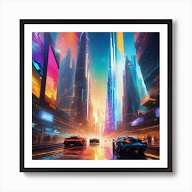 Futuristic City 98 Art Print