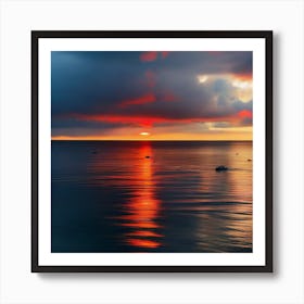 Sunset Over The Sea 6 Art Print