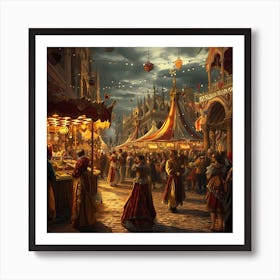 Venice At Night Art Print