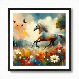 Horse In The Meadow 9 Art Print