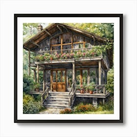 Cabin In The Woods 3 Art Print