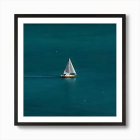Sailboat In The Sea 2 Art Print