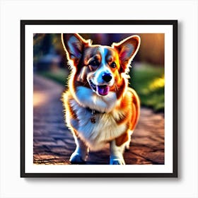 Corgi Dog 11 Art Print