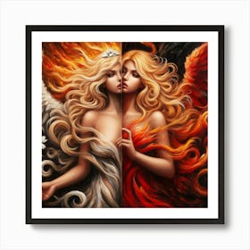 Angels Of Fire Art Print