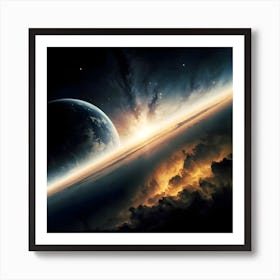 Space Painting Art Print