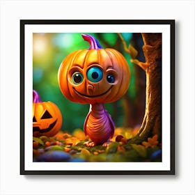 Halloween Pumpkins Art Print