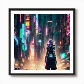 Streets of the Future World Art Print