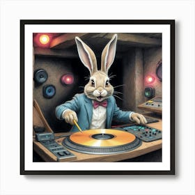 Rabbit Dj 11 Art Print