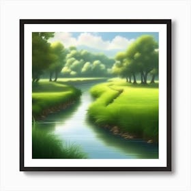 Landscape Painting 181 Art Print