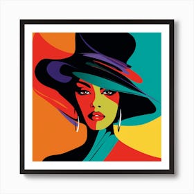 Woman In A Hat 30 Art Print