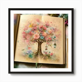 Shabby Chic Dreamy Mist Pastel Junk Journals Phras (1) Art Print