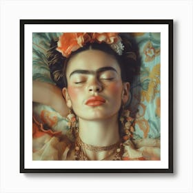 Foto Frida Kalho Sleep Art Print