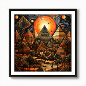 Pyramids 4 Art Print