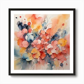 Watercolor Flowers Art Print