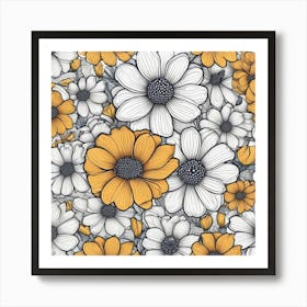 Yellow Daisies Art Print