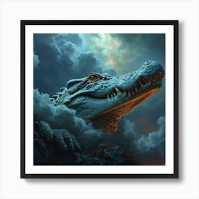 Alligator In The Sky Art Print