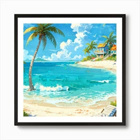 Beach House Art Print