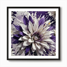 Purple And White Flowers Art Print