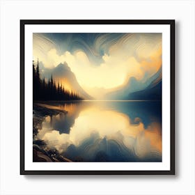 Sunset In The Mountains 1 Art Print