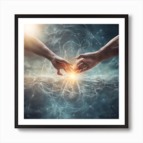 0 One Hand Touches The Other, And Energy Spreads Eve Esrgan V1 X2plus Art Print