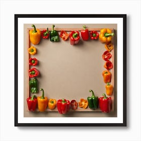 Frame Of Peppers 5 Art Print