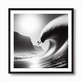 A man surfing 2 Art Print