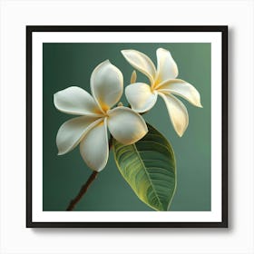 Floral Art 0009 Single Flowers 0008 Floral Bot 0020 Bp6586 Imagine An Frangipani Flowers Boquet In Its Closed Sta 60cea8 Art Print