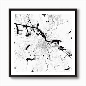 Amsterdam White Art Print