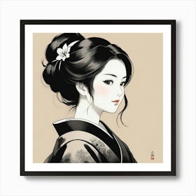 Geisha Girl Art Print