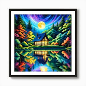 Cabin In The Woods 3 Art Print