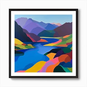 Abstract Travel Collection Queenstown New Zealand 4 Art Print