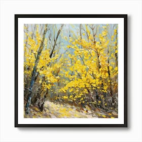 Yellow Autumn Trees Art Print